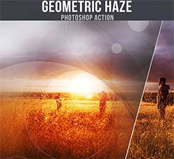 极品PS动作－几何散景(可自定义形状)：Geometric Haze Photoshop Action
